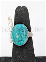 STERLING & TURQUOISE CABOCHON RING