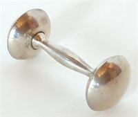 Silver Plated Baby Rattle (4")
