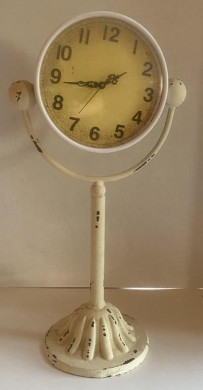Metal Base Clock, 17”
