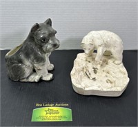 Polar Bear & Dog Figurines