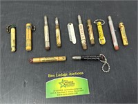 Vintage Advertisement Bullet Pencils & Pens