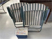 2 Yard Chairs and cooler