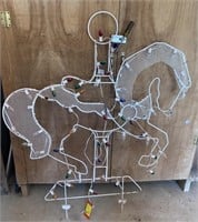 Metal Carousel Horse Lighted Christmas Yard