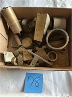 Flat of misc brass pieces