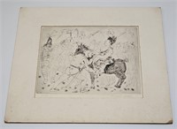 MICHAEL BIDDLE (1934-2013) ETCHING SIGNED