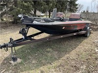 1984 Skeeter 19 ft Bass Boat and Trl