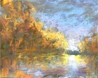 Avon Waters 8x10 Pastel Fall River Yellow Blaze,