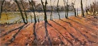 Curt Stanfield 12x24 Oil Chasing Shadows