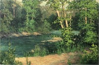 Dan Woodson 12x18 Oil Laughery Creek-Versailles