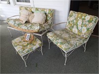 Metal Patio Set (Love Seat ~ Chair ~ Foot Stool