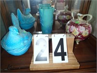 Third Shelf of Display Cabinet (Van Briggle Vase ~