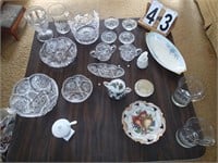 Group of Pressed Glass ~ Milk Glass ~ Candy Dish