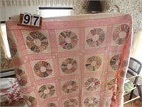 Pink Square w /Circles Quilt