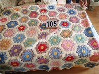 Blue-Red-Pink-Orange Quilt