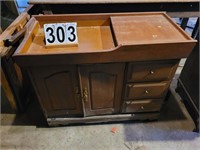 Old Serving Buffet  Been Stored in Basement