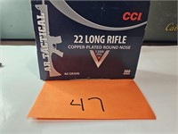 (1) Box CCI 22 Long Rifle Copper Plated Round Nose