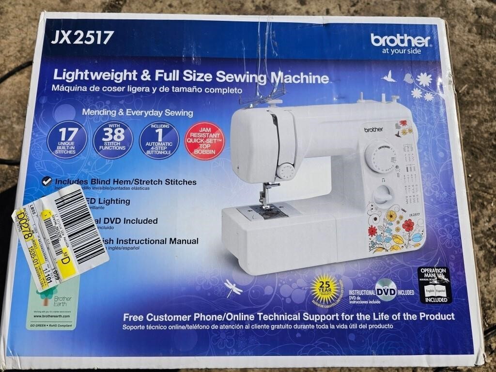 Brother JX2517 Sewing Machine - New in box