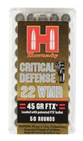 Hornady 83200 Critical Defense  22 WMR 45 gr Flex