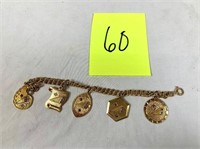 10K Gold Bracelet - Solid Gold Charm Bracelet