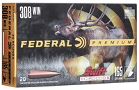 Federal P308SS1 Premium Hunting 308 Win 165 gr Swi