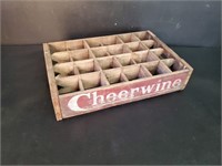 Vintage Cheerwine Wood Bottle Crate