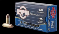 PPU PPH9F1 Handgun  9mm Luger 115 gr Full Metal Ja