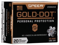 Speer 23962GD Gold Dot Personal Protection 40 SW 1
