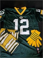 Estate Green Bay Jersey, Gloves and Scarf