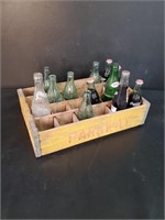 Vintage Wood Crate "Parkway" With bottles