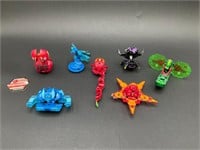 Lot of 7 Bakugan Evolutions Toy Figures & 1 Card