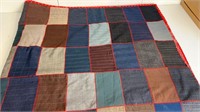 Handmade Blanket of Men’s Wool Suite Patches