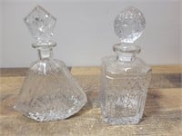 (2) Crystal  Decanters