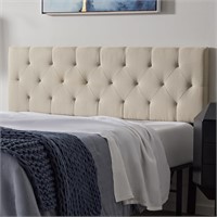 KING Mid-Rise Upholstered Headboard, Pearl