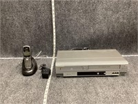 DVD VCR Player, Landline Phone and Adapter