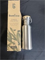 Stainless Steel Water bottle with bamboo lid