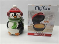 Penguin Jar 7.5"T & My Mini Griddle