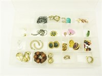 Assorted Jewelry in a Plastic Storage Box