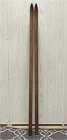 73" Vintage Norse Norway Wood Cross country skis