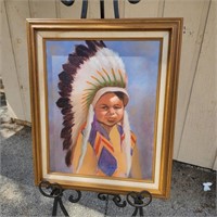 Indian Boy Painting Framed