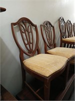 Lot of 6 Antique Wooden Chairs and Drop Leaf Table