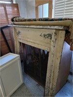 Antique Off White Fireplace Mantel