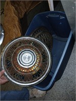 Lot of Vintage Hubcaps