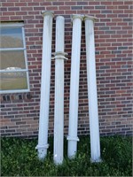 Set of 4 White Pillars