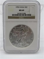 1996 SILVER EAGLE MS69: