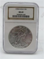 1998 SILVER EAGLE MS69: