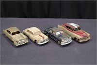 Four 1950s Friction/WindUp Toy Cars