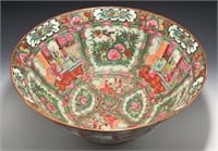Large Chinese Rose Medallion Porcelain Bowl.