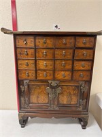 Wood Asian Style Side Chest 26.5" H x 23" W x 8" D