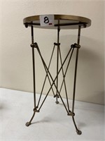 Metal Table w/ Small Blemish  14" Dia x 25" H