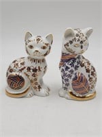 VTG Porcelain Japan/ Imari Cat Figurines
